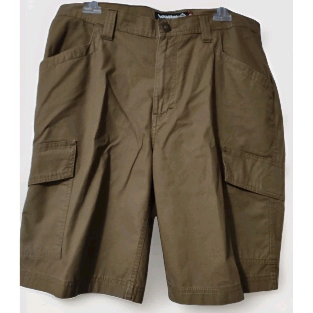 Wolverine Cargo Shorts Size 34 Mens Dark Khaki Logo Cotton Lightweight Outdoor #